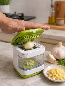 Double-Sided 2-In-1 Garlic Dicer & Slicer, Essential Kitchen Accessory For BBQ & Camping, Summer Outdoor Cooking Tool, Travel Essential, Compact & Easy To Clean Garlic Processing Station, Suitable For Kitchen, Campsite, RV - Multicolor - View 12