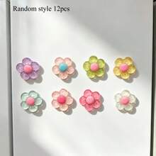 4/8/12pcs Cute Flower Refrigerator Stickers, Flower Refrigerator Magnets, Suitable For Office Whiteboard Decoration, Home Decoration, Room Decoration, Refrigerator Kitchen Magnets, Gifts For Friends And Family - Multi-color - View 11
