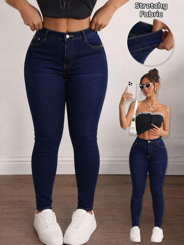 Jeans ajustados para mujer con diseño que realza la figura
