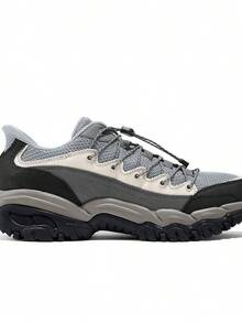 Skechers Men's ARCH FIT Arch Support Outdoor Low-Top Hiking Shoes Work Shoes Casual Sneakers - Dark Grey - View 2