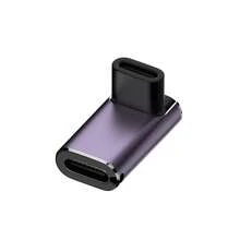 1pc USB4 Type-C To Type-C Angled Adapter, Supports PD240W 40Gbps 8K@60Hz Audio/Video Transmission, Compatible With Phones, Tablets, Laptops And Other Devices - Purple - View 9