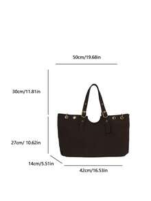 Tas Tangan Wanita Terbaru, Tas Bahu Bergaya dengan Kapasitas Besar, Tas Jinjing, Cocok untuk Mahasiswi, Pekerja Kantoran, Berbelanja, Bepergian, Kencan, dan Lainnya - Hitam - View 6