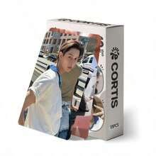55pcs CO RTIS Laser Holographic K-Pop Idol Selfie Photo Cards, Fan Support Collectible LOMO Cards, Suitable For Decorating Photo Albums Or Room Photo Walls, Holiday Gifts, Celebrity Holographic Cards, Party Supplies, Celebrity Card Collection, Boxed High-Definition Celebrity Photo Cards, Collectibles, Small Gifts - A - View 7