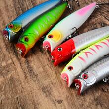 6pcs Floating Surface Lure Set, Hard Water-Splashing Lures For Long Casting Fishing, Suitable For Amur Bass And Snakehead - Multicolor - View 4
