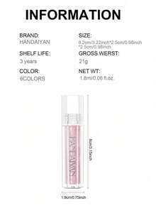 HANDAIYAN Hexagonal Pearl Luster Lip Gloss, Dewy Mirror-Like Finish, Long-Lasting Shine. Suitable For Daily Wear, Parties, Vacations And Camping Trips, Portable And Easy To Use, Also Suitable For Singles Parties And Christmas Celebrations. - 彩色 - 查看 9