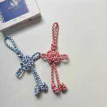 Interactive Pet Rope Toy, Chinese Knot Design, Teeth Cleaning Dog Toy, Helps Pets Relieve Boredom, Suitable For Indoor And Outdoor Tug-Of-War Games - Multicolor - View 10