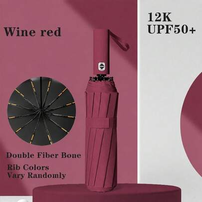 Paraguas totalmente automático de 24 varillas, ligero y portátil. Adecuado para hombres y mujeres, ideal para la escuela, oficina, viajes, vacaciones y actividades al aire libre. Perfecto para primavera y verano, también sirve como elemento decorativo para dormitorios, habitaciones, jardines. Una bonita opción de