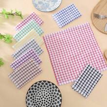 3/6/12/18/24pcs Reusable Durable Plaid Towels, Super Absorbent Soft Lint-Free Multi-Purpose Cleaning Cloths, Perfect For Kitchen Cleaning, Tea Set And Glass Drying [Multi-Color Assorted] - Multicolor - View 9