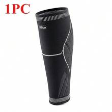 1pc Unisex Sports Compression Arm Sleeve, Leg Calf Shin Guard, Knee Pad, Elbow Guard, Breathable Soft Protective Gear, Suitable For Running, Fitness, Sports, Basketball, Cycling, Workout - Black - View 11
