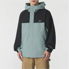 Skechers Men's Color-Block Hooded Outdoor Windbreaker Jacket - Olive Green - View 2