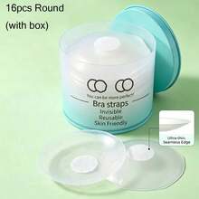 2/6/10/12pcs Invisible Transparent Silicone Strapless Dress Sports Tape, Ultra-Thin Reusable For Women With Storage Box - Standard - View 7