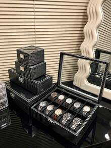 12/10/6/3/2 Slots Luxury Large Capacity Watch Storage Box, Watch Display Box, Can Store Watches, Perfect Gift Display Box - Multicolor - View 5