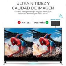 Antena de TV Digital HD 1080P Receptor de Señal de Alta Definición - Negro - Ver 10