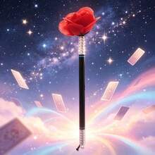 Rose Magic Costume Set, Magic Wand Transforming Flower, Folding Rose, Empty Hand Rose Transformation, Visual Magic Trick, Close-Up Magic Performance, Suitable For Party, Valentine's Day, Surprise Magic Props - Multicolor - View 1