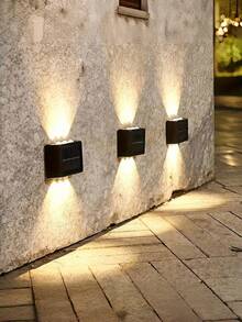 1pc Solar LED Light, Outdoor Solar Spotlight, Landscape Balcony Wall Decor Solar Wall Light, Outdoor Wall Light, From Dusk To Dawn, Suitable For Outdoor Garden Wall, Path And Wall Light, Optional Warm Or Cool Color - Star - View 7