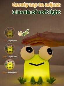 GLOOPRO Frog Night Light Bedside Lamp 3-Level Dimmable Timer Function USB Rechargeable Touch Sensor Suitable For Children And Teenagers Bedroom Party Bookshelf Sofa Vanity Birthday Holiday Gift Decorative Light - Frog Night Light - View 4