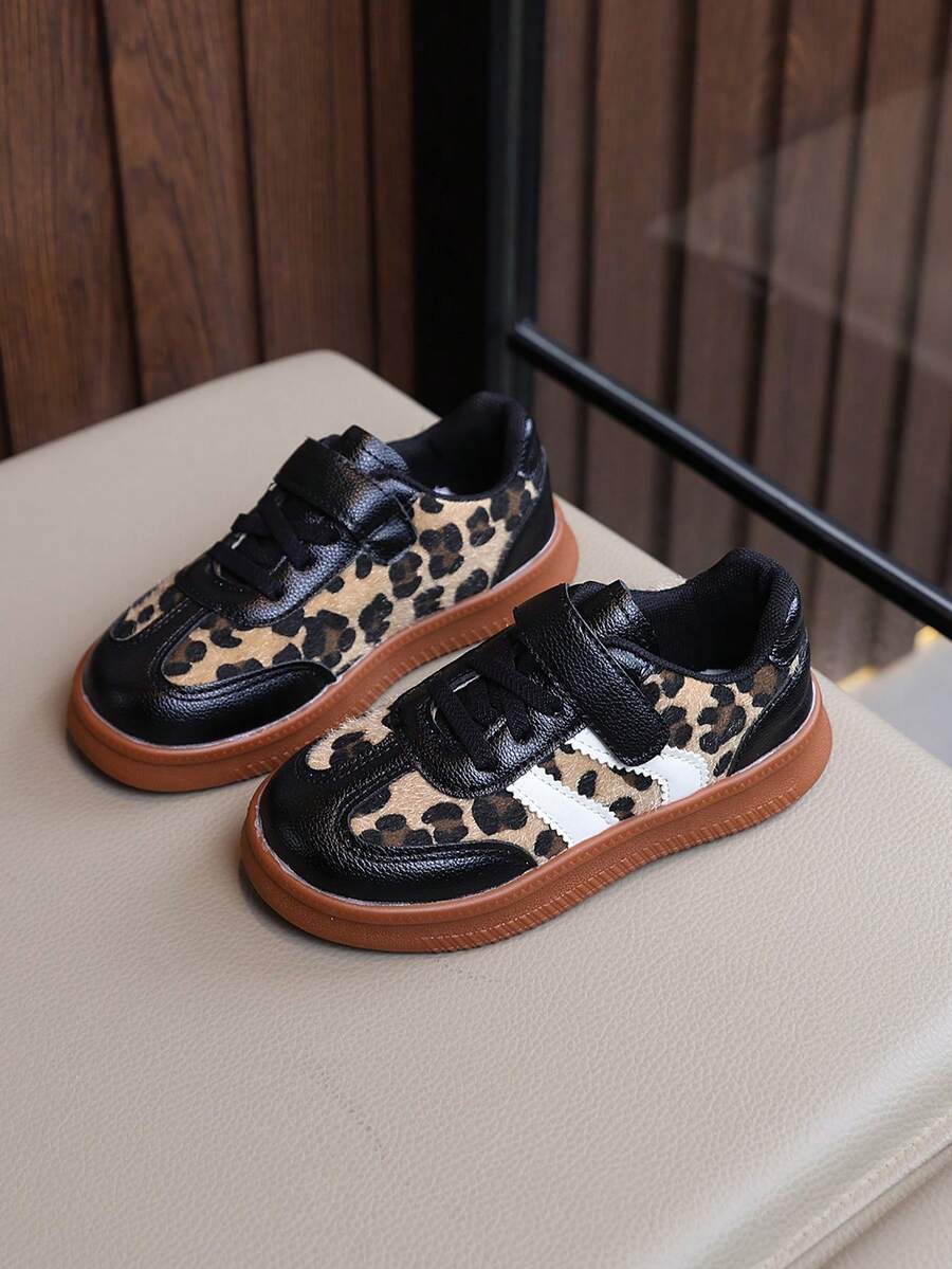 Infant Fashion New Style Sneakers Leopard Print Design - Brown - View 1