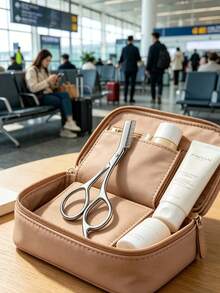 1 Set Stainless Steel Eyebrow Scissors & Comb Set, Brand New Portable All-Steel Eyebrow Trimmer, Bangs Trimmer, Beard Scissors With Comb, Adjustable Eyebrow Length, Beginner-Friendly Beauty Tool, Essential For Business, Travel And Vacation, Perfect Gift For Friends And Family - Multicolor - View 2
