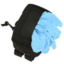 Bolsa desechable para guantes, bolsa de nailon para cinturón de servicio, bolsa para guantes EMT, bolsa de accesorios Molle, bolsaáctica de caza, accesorios. SXOO - Negro - Ver 1