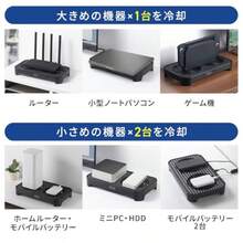 サンワサプライ 小型クーラー ルーター 冷却ファン ノートPC 冷却台 USB-A給電 静音18dB 2基ファン 15.6インチ対応 熱暴走対策 ブラック TK-CLN32U - チェックする 5