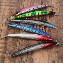 6pcs Floating Minnow Lures, With 3 Hooks, With Rattles, Artificial Bait, Surface Lure, Suitable For Bass And Pike - Multicolor - View 4