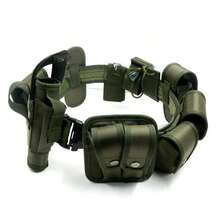 Cinturónáctico de Batalla para Airsoft, Conjunto de Cinturón de Servicio Ajustable de Nylon, Cinturón Militar de , Cinturón de Caza, Funda para Pistola, Soporte para Bastón YN4T - BRONCEARSE - Ver 8