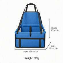 High-Quality Waterproof Pet Car Seat For Small To Medium Dogs, Portable Foldable Cat/Dog Carrier, Adjustable Straps And Secure Storage Compartment For Precise Fit To Front Seat, Stable And Non-Shaking, Suitable For Cats And Dogs Car Travel - Multicolor - View 2