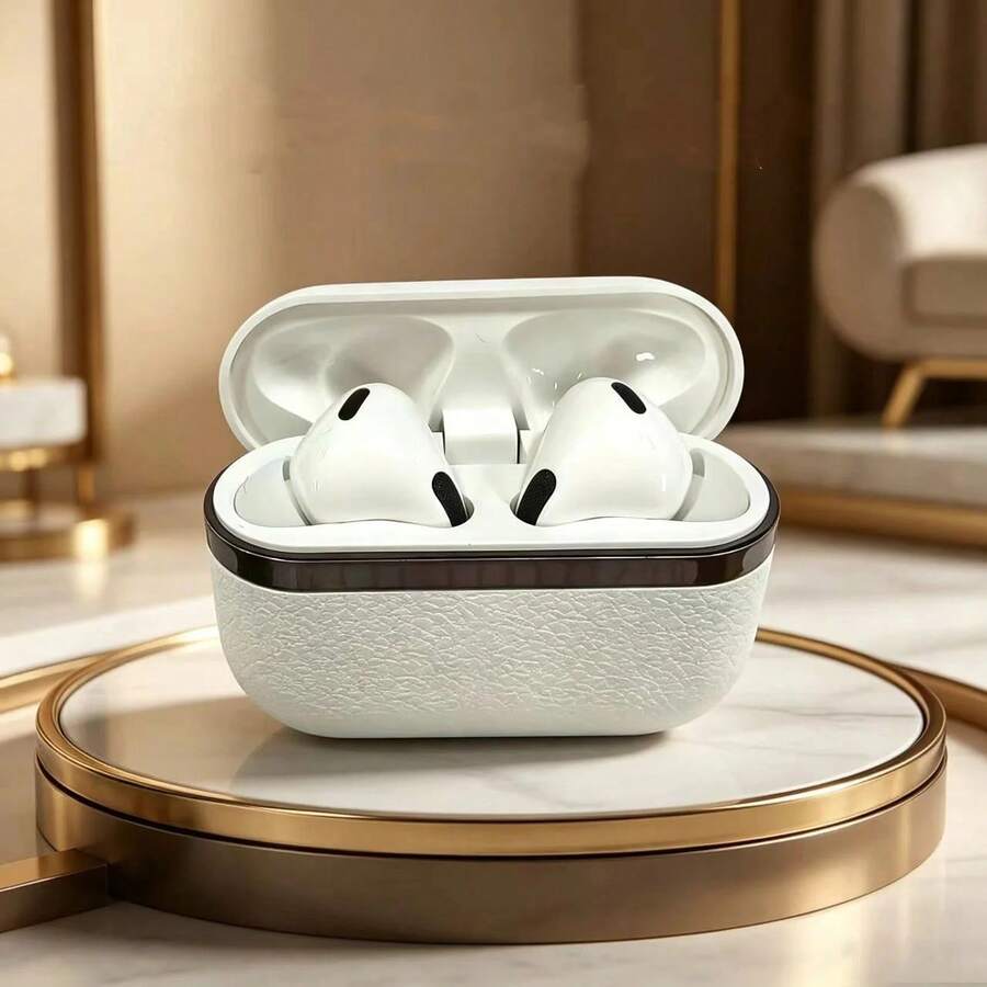 Auriculares inalámbricos Bluetooth 5.3, bajos mejorados, compatibilidad universal, diseño antideslizante de cuero, llamadas HD, regalo para vacaciones - Ver 1