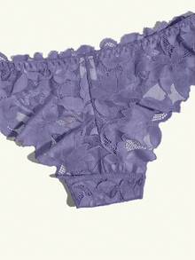 5pcs Sexy Women's Panties Sexy Hollow Lace Patchwork Comfortable Lightweight Solid Color Daily Triangle Underwear - Multicolor - View 8