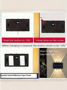1pc Solar LED Light, Outdoor Solar Spotlight, Landscape Balcony Wall Decor Solar Wall Light, Outdoor Wall Light, From Dusk To Dawn, Suitable For Outdoor Garden Wall, Path And Wall Light, Optional Warm Or Cool Color - Star - View 11