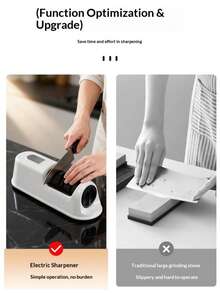 Fully Automatic Electric Knife Sharpener, Portable Multi-Function Small Knife Grinder, Handheld Kitchen Knife Sharpening Tool, USB Rechargeable 1200mAh Built-In Battery, Fully Automatic Electric Knife Sharpener, Multi-Function Small Knife Grinder For Home Kitchen Daily Use, Kitchen Small Appliance - Multicolor - View 8