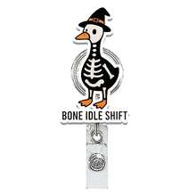 1PC Halloween Silly Goose Ghost Badge Reel, Rotatable ID Holder For Healthcare And Office, Holiday Retractable Lanyard - Multicolor - View 7