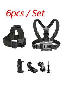  Head Strap & Chest Strap Harness Mount Kit, Cell Phone Clip & Action Camera Accessories For First Person Vlog, Compatible With D*JI Osmo, AKASO, SJCAM, Phone, Sam*Ung - View 13