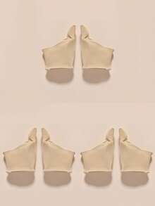 COSYLEE 1 Pair/3 Pairs Toe Pads, Forefoot Cushion, Comfortable Breathable Toe Covers, Washable And Reusable - Beige - Built-in Silicone - View 10