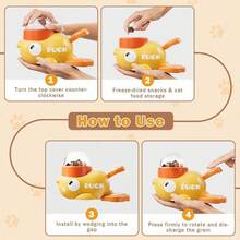 Interactive Duck-Shaped Pet Feeding Toy, Durable Plastic Puzzle Feeder, Orange Beak And Feet Design, Battery-Free, Suitable For Small To Large Pets, Fun Food Dispensing Game, Sturdy Pet Toy, Pet Feeding Station, Fun Pet Design, Easy-Grip Handle - Multicolor - View 11