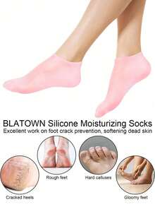 Silicone Moisturizing Foot And Hand Care Set, Prevents Heel Cracking And Removes Dead Skin, High Elasticity Design Locks In Moisture, Prevents Dryness All Day, Easy To Put On And Take Off, Soft And Comfortable Material - Multicolor - View 5