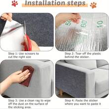 Self-Adhesive Cat Scratch Pad, Multi-Color & Multi-Size Options, Trimmable DIY Cat Furniture Protector, Anti-Scratch Cat Scratching Pad, Fits Cat Tree / Door / Sofa, Pet Anti-Scratch Carpet - 40cm X 100cm - View 7