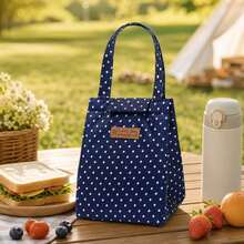 Long-Lasting Cold Insulation, Oil-Resistant Surface, Rain-Proof, Outdoor Use, Solid Load-Bearing, Shape-Retaining, Hand-Washable, Convenient Large Opening, Anti-Break Handle, Insulated Lunch Bag, Suitable For Daily Commute, Picnic, Driving, Great Gift Choice - Multicolor - View 3