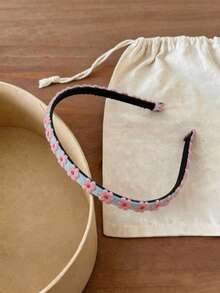 3件/1件裝 女款粉黃藍刺繡花卉髮箍 時尚百搭高級簡約風簡單髮帶 適合日常穿著、通勤、派對、休閒、海灘、度假、洗臉、化妝、穿搭髮飾 - 彩色 - 查看 6