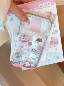Casing Ponsel Transparan Motif Kucing & Anjing, Kompatibel dengan iPhone 16, 17 Pro Max, 13, 15, 14, Gaya Stiker Kartun, Casing Lembut Magnetik - MultiWarna - View 4