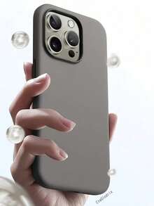 Luxury Soft Silicone Phone Case, Compatible With IPhone 17 Pro Max/16 Pro/15 Plus/14/13/12/11, Skin-Friendly Texture, Anti-Fingerprint, Shockproof And Drop Protection Case - Ash Gray - View 3