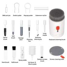 SOKANY 20-In-1 Multi-Function Keyboard Cleaning Brush, Complete Keyboard/Screen/Camera/Headset Cleaning Tool Set, Including Keycap Extractor + Shaft Extractor + Brush + Blowing Balloon+Cleaning Fluid Set, Essential Cleaning Tools For Daily Life/Work - Multicolor - View 12