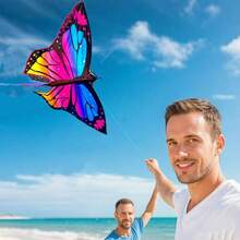 Colorful Butterfly Kite, Large Colorful Butterfly Kite, Multi-Color Kite With Flying Tools, Outdoor Sports And Games Supplies (Kite Handle Style Random) (Some Colors Random) - Multicolor - View 6