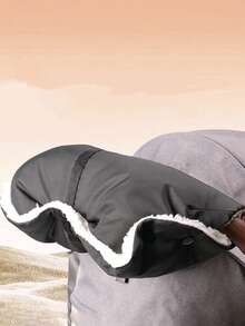 Autumn/Winter Baby Stroller Warm Gloves, Protective Cold-Proof Thermal Lined Thickened Handle Covers - Multicolor - View 5
