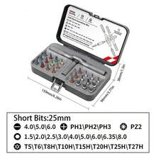 25pcs DIY Ratchet Screwdriver Tool Set, Multi-Function Magnetic Driver Set With Detachable Ratchet Handle, Portable Precision Repair Tool Kit For Furniture, Computer, Bicycle And More, Men's Tools - 25-piece Set - View 11