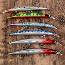 6pcs Floating Minnow Lures, With 3 Hooks, With Rattles, Artificial Bait, Surface Lure, Suitable For Bass And Pike - Multicolor - View 7