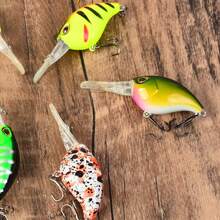 5pcs Floating Long Lip Lure Set Deep Diving Hard Bait For Bass And Mandarin Fish Bottom Fishing - Multicolor - View 3