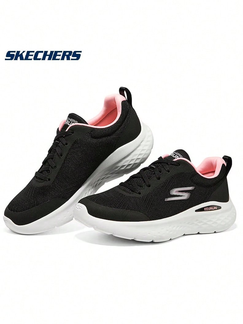 Skechers Women's GO RUN Series Lightweight Cushioning Running Shoes - Black - View 1