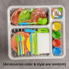 Children's Pretend Play Kitchen Set, Colorful Cooking Utensils Toy Pots, Bowls, Plates, Forks, Spoons, Knives, Realistic Cooking Role Play Game, Montessori Inspired Learning Toy, Fun Scenario Simulation Interactive Play, Leisure Entertainment Toy, Suitable For 3-12 Years Old Boys And Girls, Interactive Kitchen Toy Set, Fun Gift Choice, Birthday Gift, Random Color - Multicolor - View 14