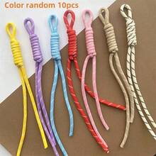 5/10pcs Colorful Nylon Rope DIY Handmade Weaving Set, Suitable For Keychains, Backpack Charms And Weaving - Handmade Coil Materials, Keychains, Gift Making And Event Supplies - Colorful Braided Rope - View 5